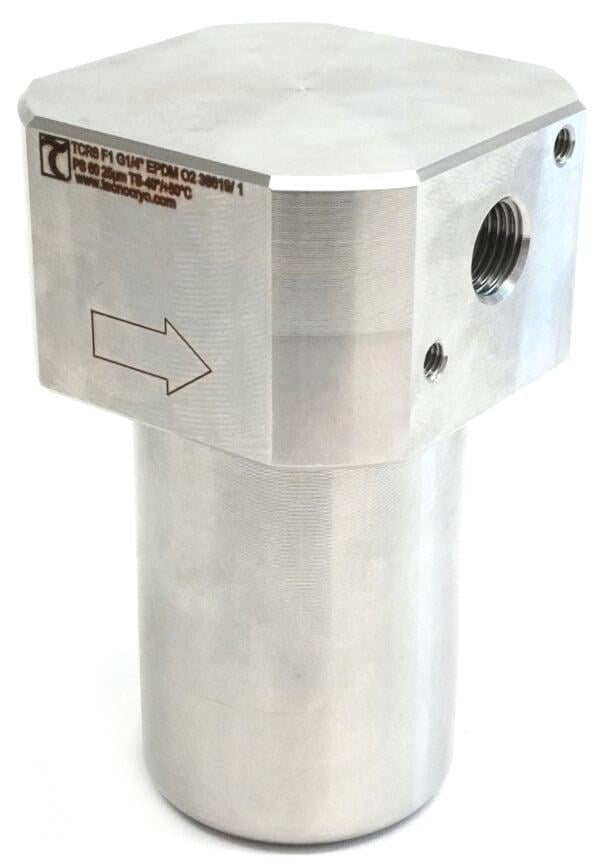 1/4" stainless steel filter for oxygen, ammonia. degreased
