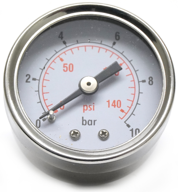 Rear mount pressure shop gauge