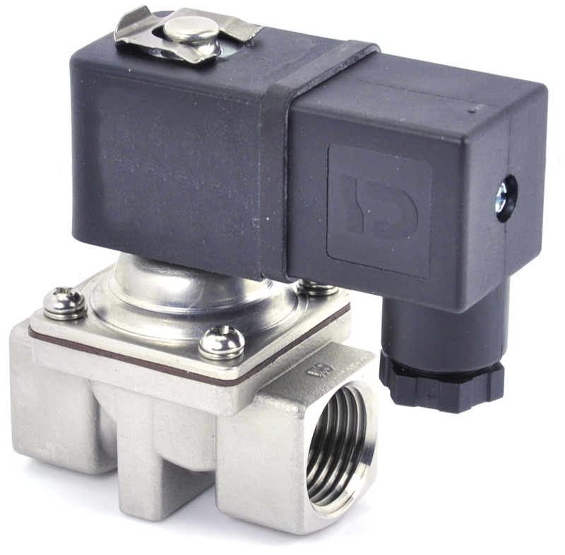 Solenoid Valve 1/2"BSP 2/2 NC 304SS 0.3-10bar VITON 24VAC IP65 Solenoid Valve 1/2"BSP 2/2 NC 304SS 0.3-10bar VITON 24VAC IP65